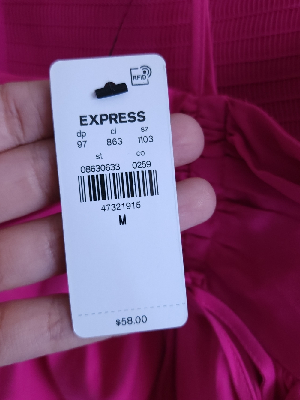 Express Pink Ruched Tie-Front Spaghetti Strap Top - Picture 5 of 8
